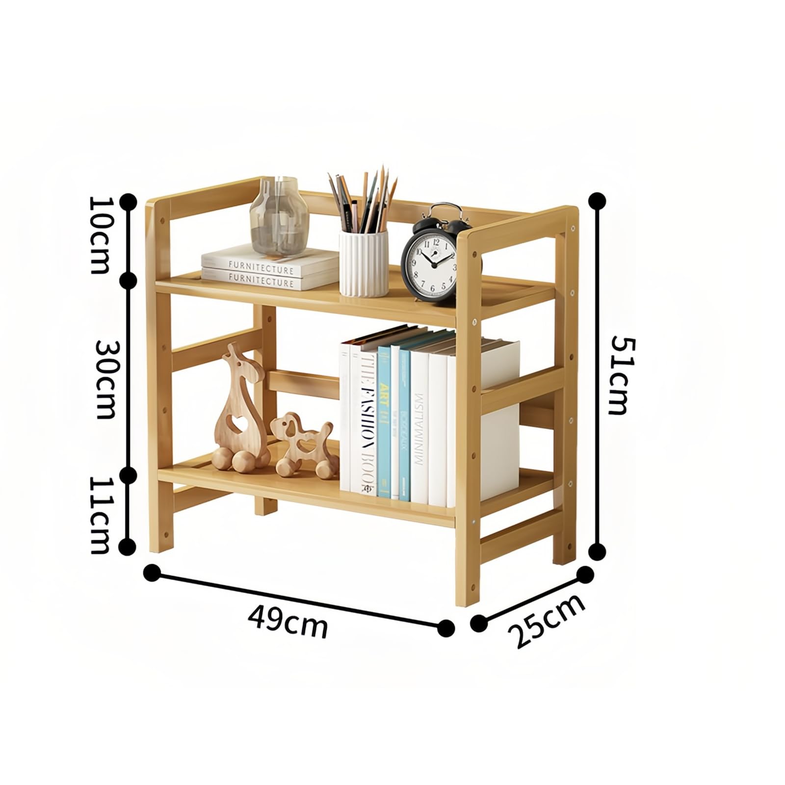 本棚 引き出し付き オーガナイザー 竹材卓上本棚 (Small) Amazon.co.jp: 竹製デスクラック シンプルな本棚 デスクトップ